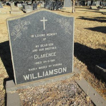 WILLIAMSON Clarence -1961