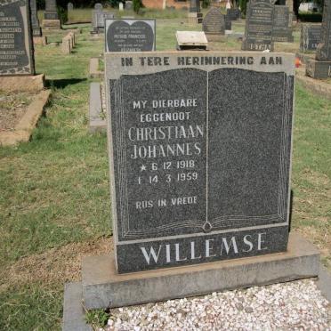 WILLEMSE Christiaan Johannes 1918-1959
