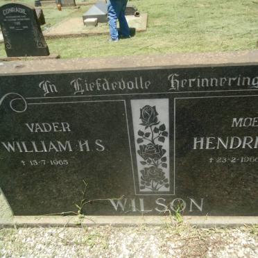 WILSON William H.S. -1965  &amp; Hendrika F.C. -1966