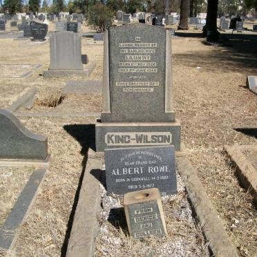 WILSON Albert Rowe,King 1882-1977 &amp; Lilian Ivy 1906-1946