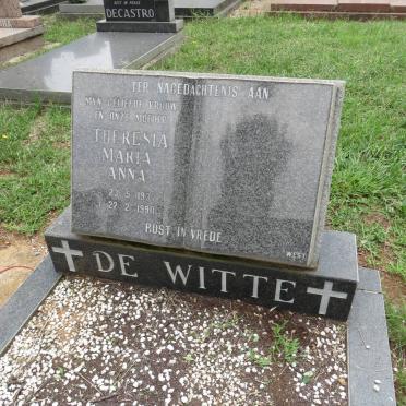 WITTE Theresia Maria Anna, de 1937-1990