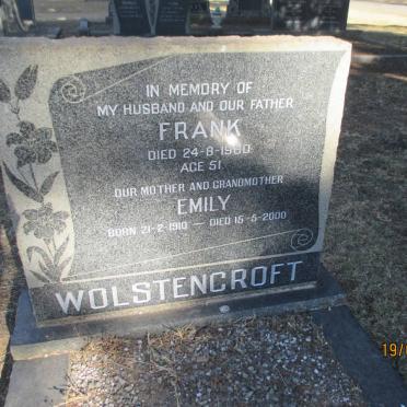 WOLSTENCROFT Frank -1960 &amp; Emily 1910-2000