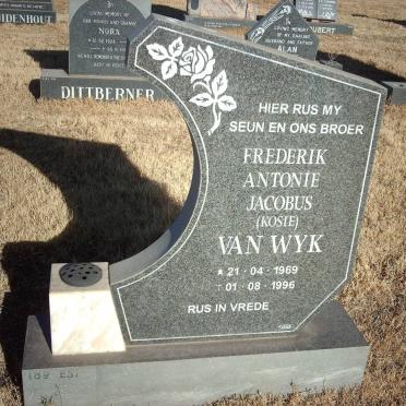 WYK Frederik Antonie Jacobus, van 1969-1996