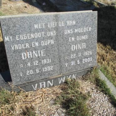 WYK Danie, van 1931-1992 &amp; Dina 1926-2003