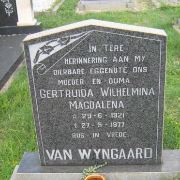 WYNGAARD Gertruida Wilhelmina Magdalena, van 1921-1977