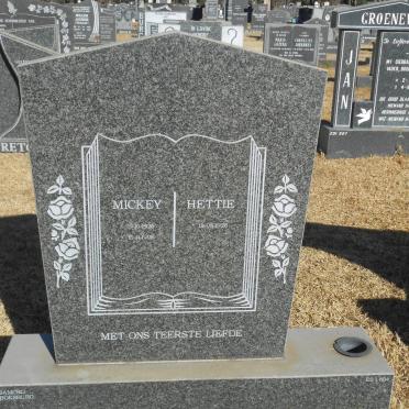 WYK Mickey, van 1926-1998 &amp; Hettie 1928-