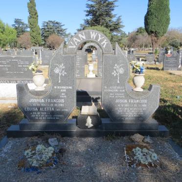 WYK Joshua Francois, van 1935-2003 &amp; Louisa Aletta JACOBS 1935- :: VAN WYK Josua Francois 1961-1991