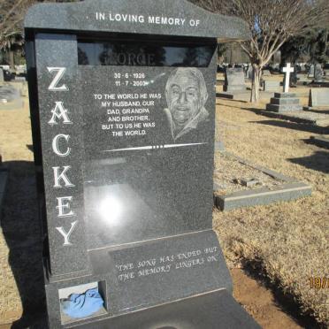 ZACKEY George 1926-2003
