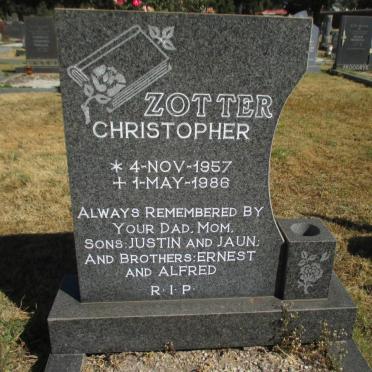 ZOTTER Christopher 1957-1986