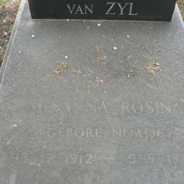 ZYL Susanna Rosina, van nee Nortje 1912-1979