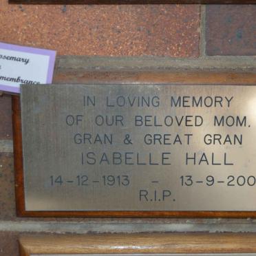 HALL Isabelle 1913-2002