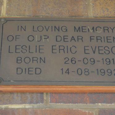 EVESON Leslie Eric 1911-1992