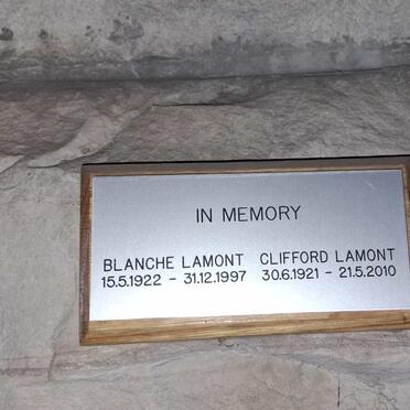 LAMONT Clifford 1921-2010 & Blanche 1922-1997