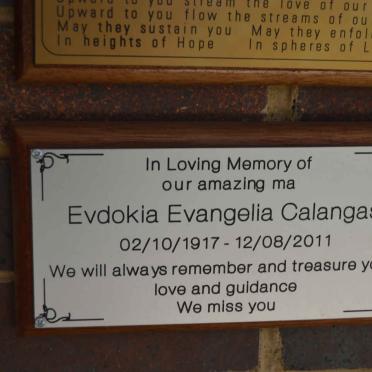 CALANGAS Evdokia Evangelia 1917-2011