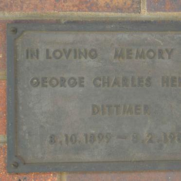 DITTMER George Charles Henry 1899-1982