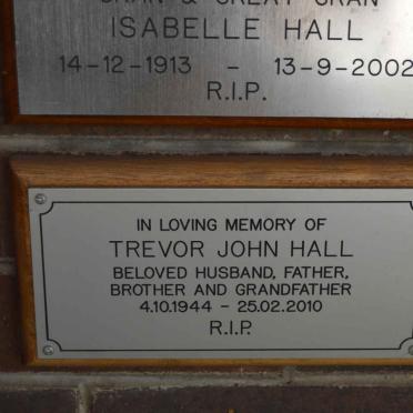 HALL Trevor John 1944-2010