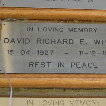 WHITE David Richard E. 1927-1997