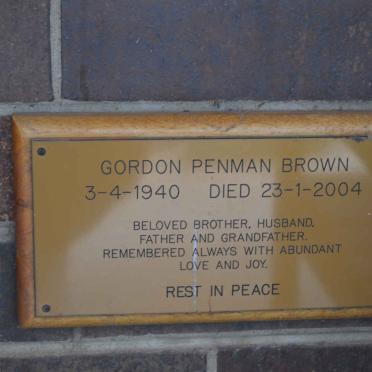 BROWN Gordon Penman 1940-2004