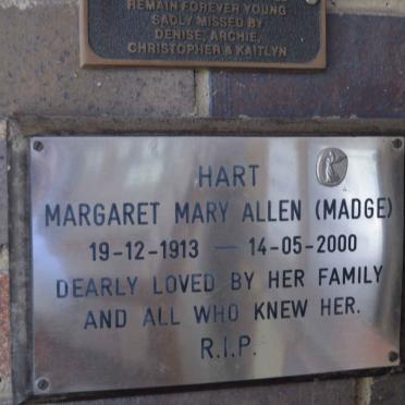 HART Margaret Mary Allen 1913-2000