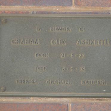 ASHKETTLE Graham Glen 1927-1974