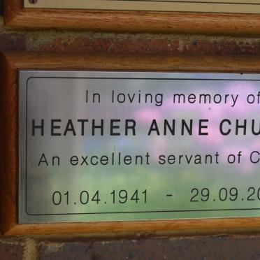 CHURCH Heather Anne 1941-2012