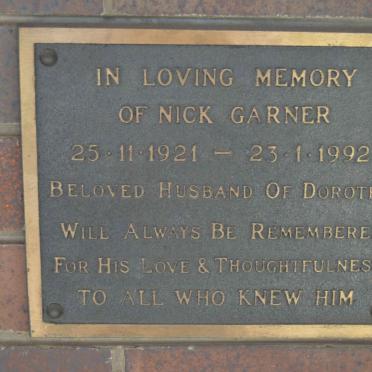GARNER Nick 1921-1992