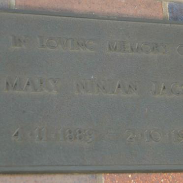 JAGOE Mary Ninian 1889-1983