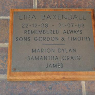 BAXENDALE Eira 1923-1993