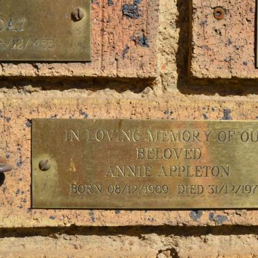APPLETON Annie 1909-1979