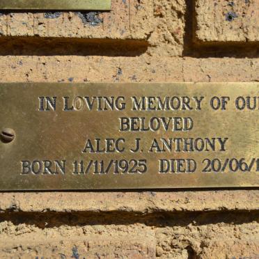 ANTHONY Alec J. 1925-1982