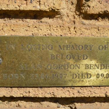 BENDER Alan Gordon 1907-1976
