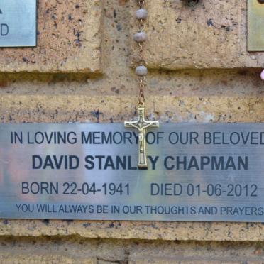 CHAPMAN David Stanley 1941-2012
