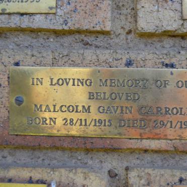 CARROLL Malcolm Gavin 1915-1990