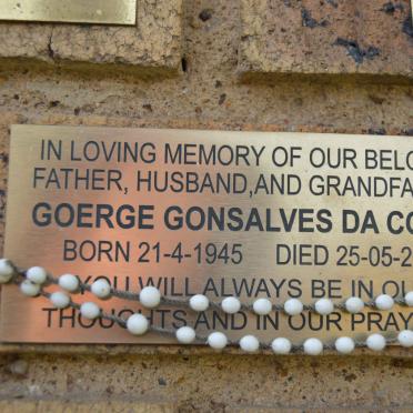 COSTA Goerge Gonsalves, da 1945-2006