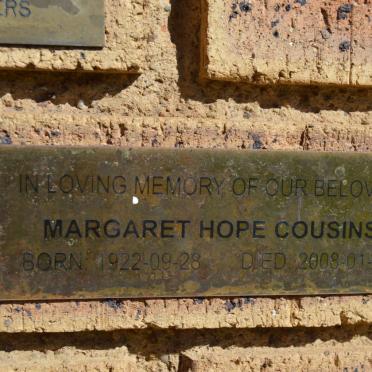 COUSINS Margaret Hope 1922-2008
