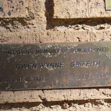 GRIFFITH Gwen, WYNNE 1928-2005