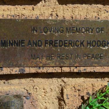 HODGKINSON Minnie &amp; Frederick
