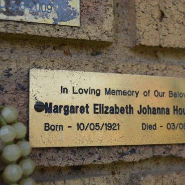HOUGHTON Margaret Elizabeth Johanna 1921-2009
