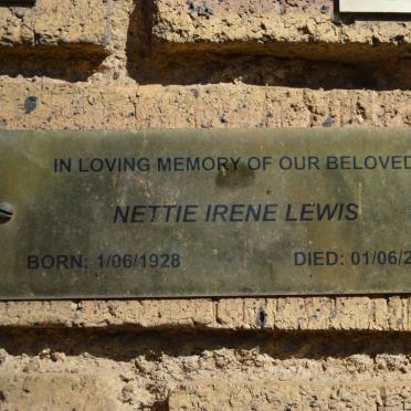 LEWIS Nettie Irene 1928-2006