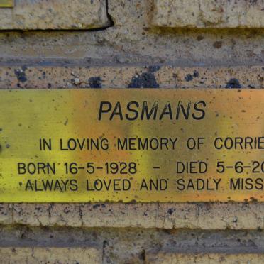 PASMANS Corrie 1928-2003