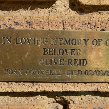 REID Olive 1912-1993