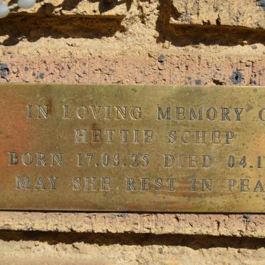SCHEP Hettie 1925-1998