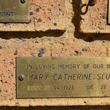 SCULLION Mary Catherine 1926-2012