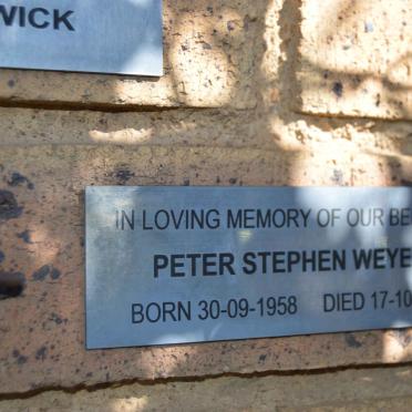 WEYERS Peter Stephen 1958-2010