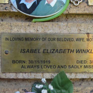 WINKLER Isabel Elizabeth 1919-2006