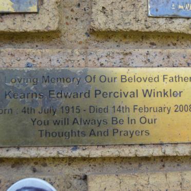 WINKLER Kearns Edward Percival 1915-2008