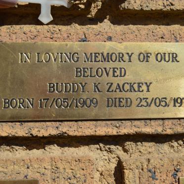 ZACKEY Buddy K. 1909-1972