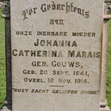 MARAIS Johanna Catherina nee GOUWS 1841-1914