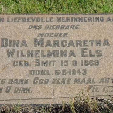 ELS Dina Margaretha Wilhelmina nee SMIT 1869-1943