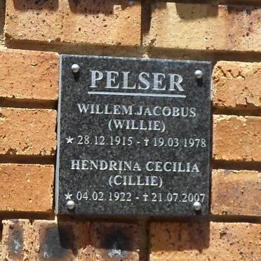 PELSER Willem Jacobus 1915-1978 &amp; Hendrina Cecilia 1922-2007